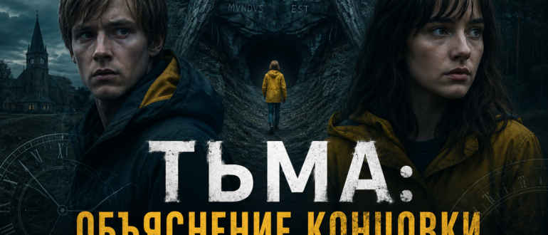Тьма объяснение концовки — Йонас и Марта на фоне пещеры времени в Виндене