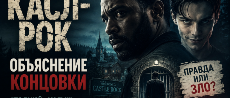 Касл-Рок — объяснение концовки сериала. Генри Дивер и загадочный Малыш на фоне мрачного города.