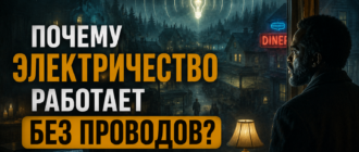 Почему в сериале «Извне» электричество работает без проводов — загадочный город ночью