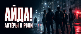 Обложка статьи «Айда! Актёры и роли» с силуэтами участников группировки на улице Казани конца 1970-х годов
