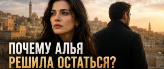 Почему Алья решила остаться в сериале «Далекий город» — символическая обложка со стилизованными героями на фоне старинного города.