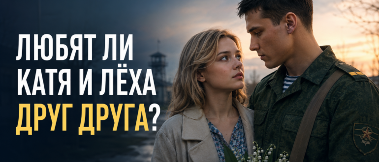 Катя и Лёха из сериала «Ландыши» смотрят друг на друга